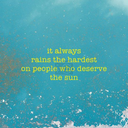 inspirational quotes with Creative and aesthetic design, blue background and yellow lettering text