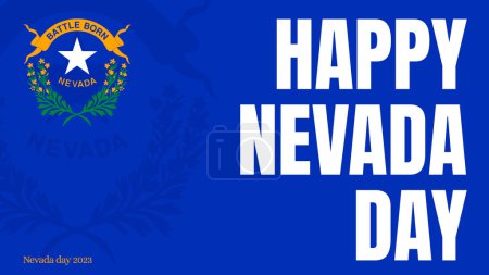 Illustration for Happy Nevada day, State of Nevada USA. Celebration for Nevada anniversary. Blue wallpaper ,Vector Banner and Greeting card of Nevada day. - Royalty Free Image