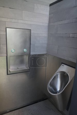 Photo for Public toilet on the street in the recreation area of Berliners. Berlin, Germany - Royalty Free Image