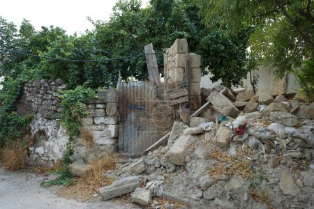 Architektur und ursprüngliche Lebensweise im alten Lardos Village. Lardos ist ein griechisches Dorf im östlichen Teil der Insel Rhodos, in der südlichen Ägäis, Griechenland