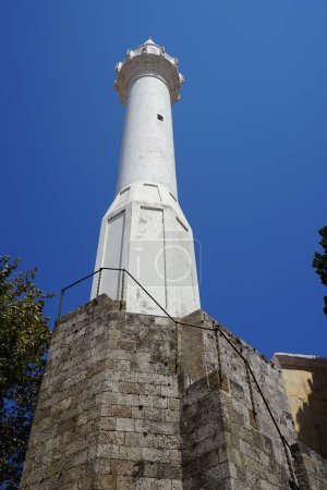 Minaret of the Ibrahim Pasha Mosque in the medieval town of Rhodes. Ibrahim Pasha Mosque,  1540-1541, is an Ottoman-era mosque on the Aegean island of Rhodes, Greece.