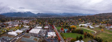 Photo for Aerial view of Grants Pass Oregon with trees in fall colors. - Royalty Free Image
