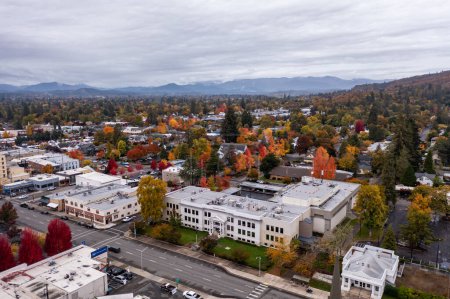 Photo for Court house and city hall in Grants Pass Oregon on an autumn day. - Royalty Free Image