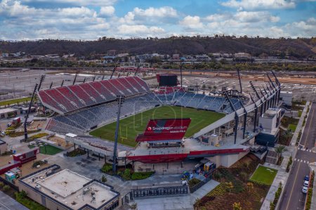 Foto de 10 de noviembre de 2022, San Diego, California. El nuevo estadio de fútbol Snapdragon - Imagen libre de derechos