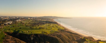 Photo for Golf Course at Torrey Pines in La Jolla, California, aerial panorama - Royalty Free Image