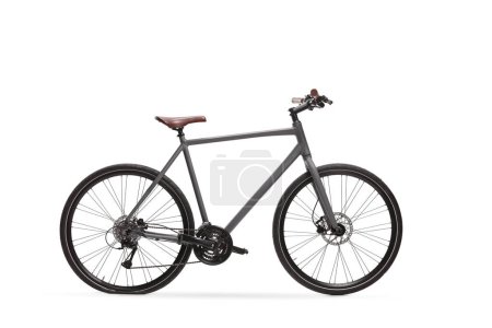 Téléchargez les photos : Vélo avec un pneu crevé isolé sur fond blanc - en image libre de droit