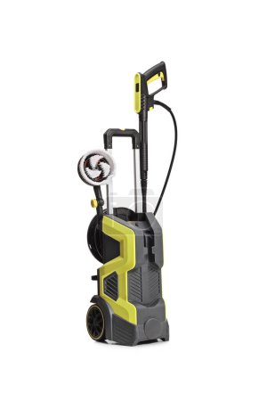Photo for Studio shot of a high pressure washer machine isolated on white background - Royalty Free Image