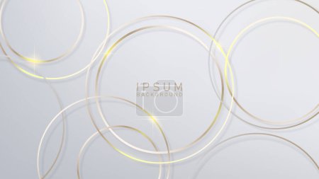 Illustration for Glowing Gold Circle on Bright Background. Vector Illustration - Royalty Free Image