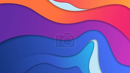 Cloro Gradient Wave Background Design. Vector Illustration