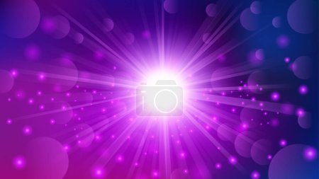 Illustration for Violet Light Shining Background, Elegant Illuminated Light. Widescreen Vector Illustration - Royalty Free Image