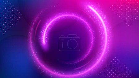 Téléchargez les illustrations : Fond Light Ring Motion, Élégante lumière violette. Illustration vectorielle à écran large - en licence libre de droit