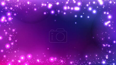 Illustration for Violet Sparks Glitter Falling Background, Elegant Light Falling. Widescreen Vector Illustration - Royalty Free Image