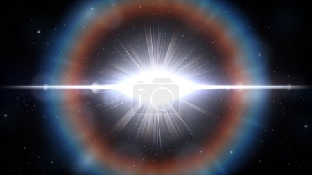 Illustration for Dazzling Big Starlight, Science Background. Vector Illustration - Royalty Free Image
