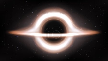 Illustration for Gargantua Black Hole, Space Concept. Vector Illustration - Royalty Free Image