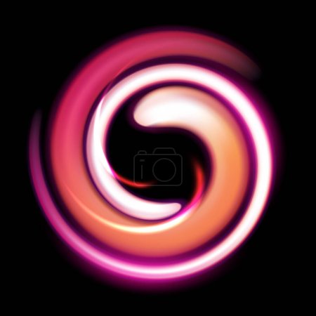 Illustration for Rotating Multicolor Swirl Lights, isolated and easy to edit. Vector Illustration - Royalty Free Image