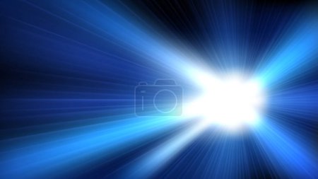 Illustration for Blue Light Shining Background, Elegant Illuminated Light. Widescreen Vector Illustration - Royalty Free Image