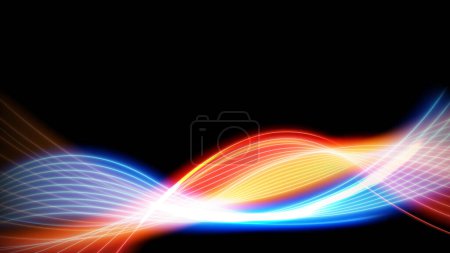 Ilustración de Senderos de luz coloridos, efecto de desenfoque de movimiento de exposición a largo plazo. Ilustración vectorial - Imagen libre de derechos