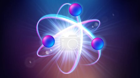 Illustration for Dynamic Atom Light Concept, isolated and easy to edit. Vector Illustration - Royalty Free Image