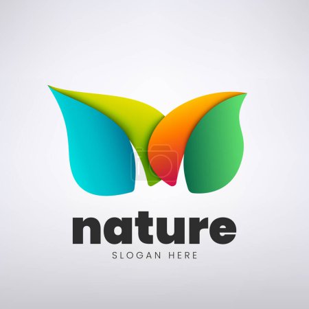 Ilustración de Plantilla de diseño de logotipo de naturaleza - Imagen libre de derechos