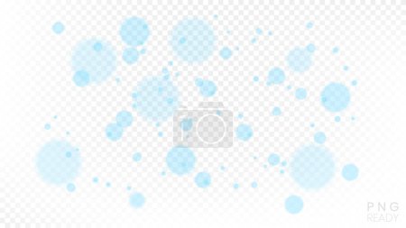 Ilustración de Bokeh azul abstracto en patrón transparente blanco, listo para la exportación de Png, ilustración del vector - Imagen libre de derechos