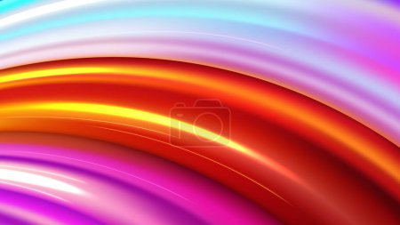 Abstract Colorful Wave Background, Futuristic Liquid Forms, Vector Illustration