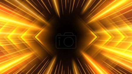 Ilustración de Rayos de oro Ampliar Efecto de movimiento, Senderos de color claro, Ilustración vectorial - Imagen libre de derechos