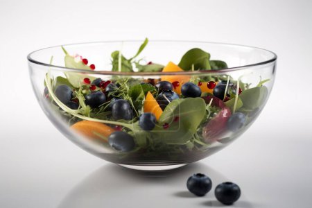 Foto de Un tazón de ensalada saludable - Comida nutritiva con verduras frescas y hojas verdes - Creado con IA generativa - Imagen libre de derechos