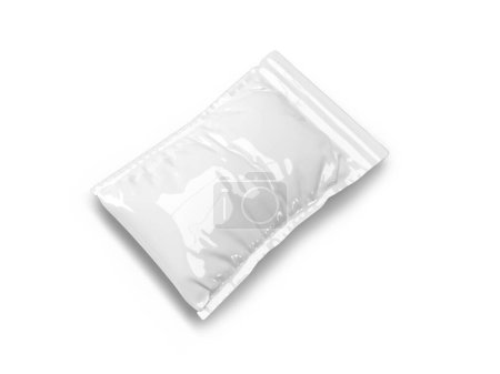 Vacuum Pouch Bag 3D Illustration Mockup Scene on Isolated Background
