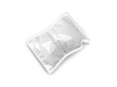 Spout Pouch 3D Illustration Mockup Scene on Isolated Background