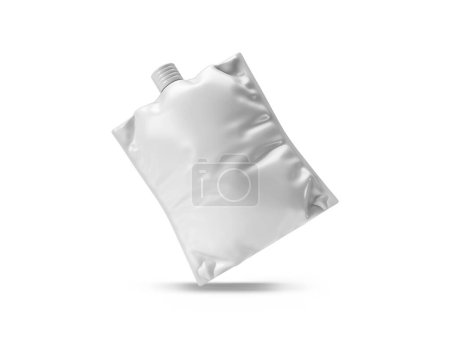 Spout pouch 3d Illustration mockup scene on isolated background