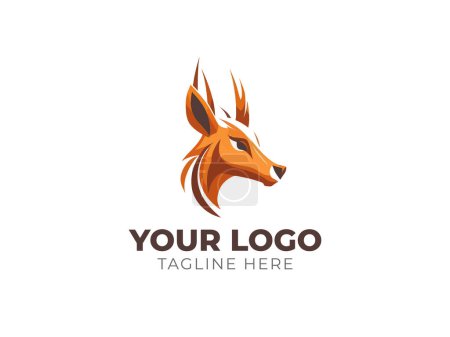 Illustration for Deer Head Logo Vector for Elegant Branding - Royalty Free Image