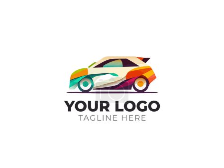 Conception vectorielle de logo automobile de voiture élégante