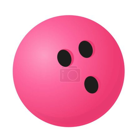 Photo for Bowling ball - modern flat design style single isolated image. Neat detailed illustration of pink accessory for sports fun. Team game, local championship and hobby for the whole family idea - Royalty Free Image