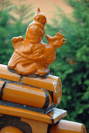 Foto de Berkeley, Nueva Gales del Sur, Australia: Final decorativo en un techo en el Templo Fo Guang Shan Nan Tien, un templo budista cerca de Wollongong, Australia. - Imagen libre de derechos