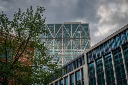 Photo for London, UK: Broadgate Tower on Bishopsgate in the City of London. Seen from Bishops Square in the recently redeveloped Spitalfields area of the city. - Royalty Free Image