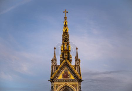 Photo for London, UK: The Albert Memorial in Kensington Gardens in memory of Prince Albert, the husband of Queen Victoria. Detail of the canopy. - Royalty Free Image