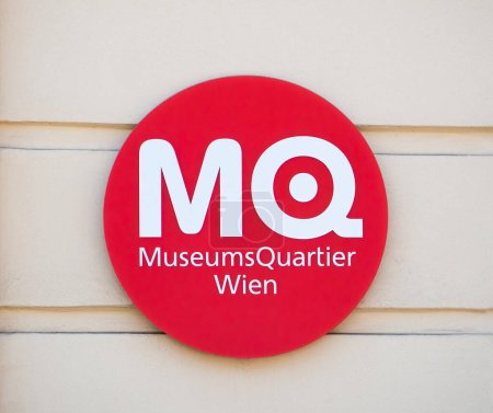 Photo for Vienna, Austria - June 2022: Close up with the logo of MuseumsQuartier in Vienna - Royalty Free Image