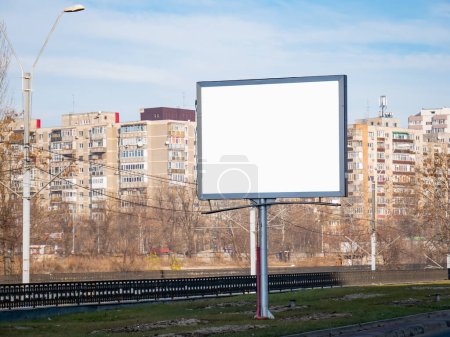 Téléchargez les photos : Street billboard mock up in Bucharest, Romania. - en image libre de droit