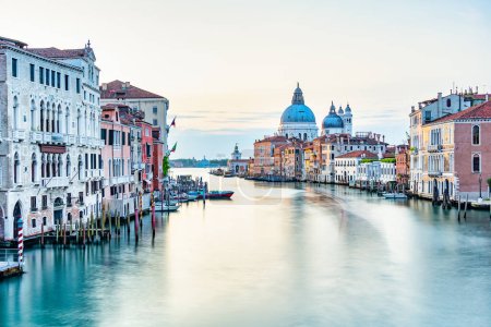 Photo for View over the Grand Canal with Basilica di Santa Maria della Salute in Venice. - Royalty Free Image