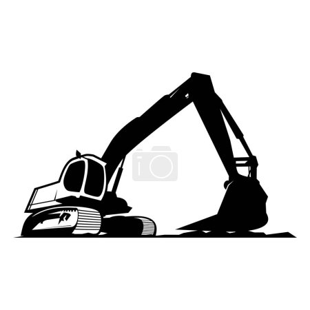 excavadoras logo icono diseño vector