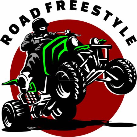 Illustration for Atv road freestyle design vector - Royalty Free Image