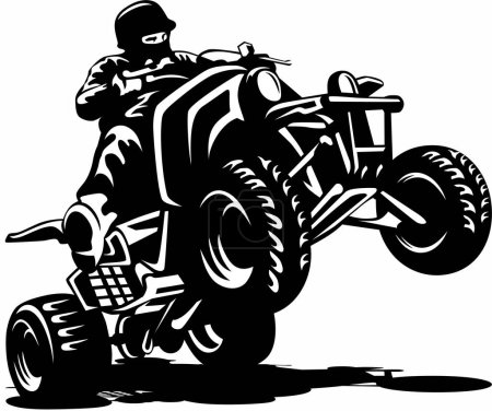 Illustration for Atv road freestyle design vector - Royalty Free Image