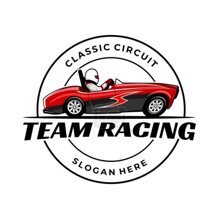 Illustration for RACING CAR DESIGN LOGO VECTOR - Royalty Free Image