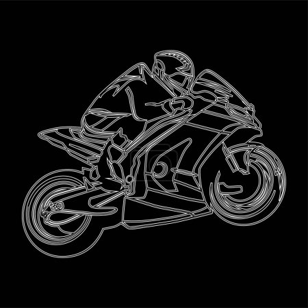 Illustration for Superbike line fast design vector - Royalty Free Image
