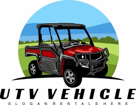 Illustration for Utv rental logo design icon vector - Royalty Free Image