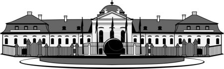 Ilustración de Palacio Presidencial Bratislava diseño vector de arte - Imagen libre de derechos