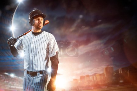 Photo for Professional baseball player in action on the grand arena - Royalty Free Image