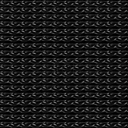 Seamless texture photo of black colored plastic wires.