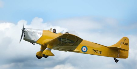 Photo for Breighton, Yorkshire, UK, June 2023. Light aircraft at UK flying club field. Miles magister - Royalty Free Image