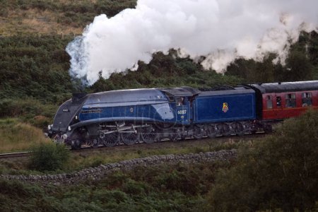 Téléchargez les photos : North Yorkshire Mors railway, (NYMR) Goathland, Yorksahire, Royaume-Uni, octobre 2023. Locomotive vapeur festival gala week-end. - en image libre de droit